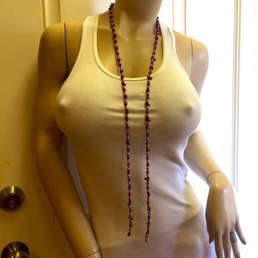 Freshwater Pearl Rope Necklace - Picture 6 of 10